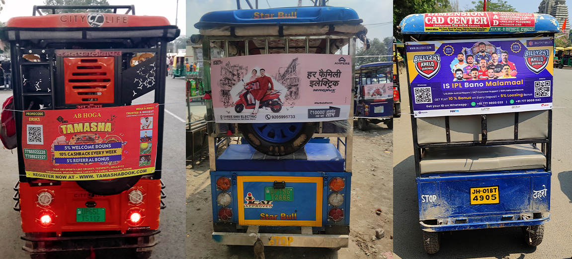 E Rickshaw Advertising in India